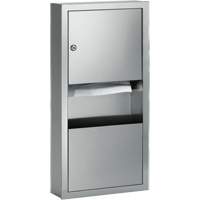 Combination Towel Dispenser with Waste Receptacle, Manual, 14" W x 4" D x 28" H Seagulf Marine Industries Inc.