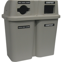 Recycling Containers Bullseye, Curbside, Plastic, 2 x 22 US gal. Seagulf Marine Industries Inc.