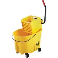 Ensemble de seau pour vadrouille et essoreuse WaveBrake, Pression lat&eacute;rale, 8,75 gal. US (35 pintes), Jaune Seagulf Marine Industries Inc.