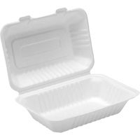 Contenants &agrave; charni&egrave;re pour nourriture compostable, Bagasse, Rectangulaire Seagulf Marine Industries Inc.