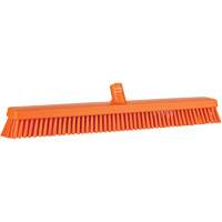 Heavy-Duty Push Broom, Fine/Stiff Bristles, 24", Orange Seagulf Marine Industries Inc.