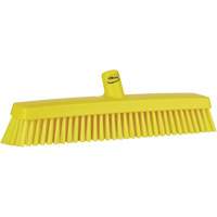 Push Broom Head, Fine/Stiff Bristles, 16-1/2", Polyester/Polypropylene, Yellow Seagulf Marine Industries Inc.