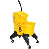 Seau & essoreuse pour vadrouille Grizzly, Pression vers le bas, 8 gal. US (32 pintes), Jaune Seagulf Marine Industries Inc.