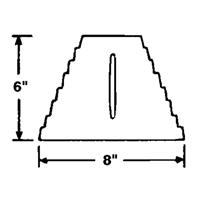 Wheel Chock, 9" x 8" x 6", Black Seagulf Marine Industries Inc.