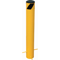 Pour-In-Place Bollards, Steel, 35" H x 5-9/16" W, Yellow Seagulf Marine Industries Inc.