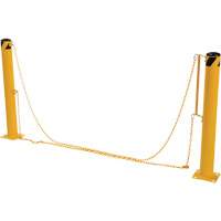 Dock Chain Barrier Bollard System, Steel, 42" H x 6-5/8" W, Yellow Seagulf Marine Industries Inc.