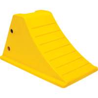 Wheel Chocks with Aluminum Tread, Polyurethane, Safety Yellow, 11-1/4" W x 21" D x 12-1/4" H Seagulf Marine Industries Inc.