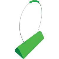 Cale de roue pour avion Checkers Safety SafeRay avec poign&eacute;e &agrave; c&acirc;ble ergonomique, Ur&eacute;thane, Vert fluorescent, 24" la x 8" p x 6" h Seagulf Marine Industries Inc.
