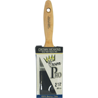 Crown Pro Straight Paint Brush, Bristle, Wood Handle, 2-1/2" Width Seagulf Marine Industries Inc.