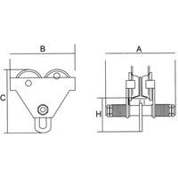 Chariot r&eacute;glable avec plaques de s&eacute;curit&eacute;, 1000 lb (0,5 tonne) Seagulf Marine Industries Inc.