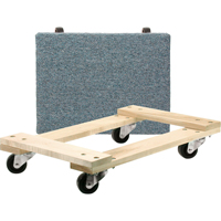 Wood Dollies - Medium-Duty, Polyolefin Wheels, 900 lbs. Capacity, 18" W x 24" D x 7" H Seagulf Marine Industries Inc.