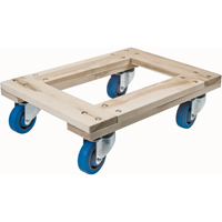 Wood Dollies - Heavy-Duty, Rubber Wheels, 1400 lbs. Capacity, 18" W x 30" D x 7" H Seagulf Marine Industries Inc.