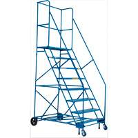 CSA-Certified Rolling Step Ladder with Locking Step, 8 Steps, 30" Step Width, 72" Platform Height, Steel Seagulf Marine Industries Inc.