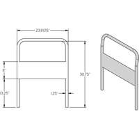 24" Chrome Handle for Platform Truck Seagulf Marine Industries Inc.