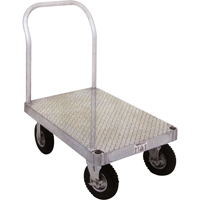 Aluminum Platform Truck, 24" W x 36" L, 2000 lbs. Cap., Rubber Wheels Seagulf Marine Industries Inc.