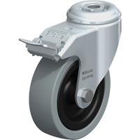 Light-Duty Caster, Swivel with Brake, 4" (101.6 mm), Solid Rubber, 242 lbs. (110 kg.) Seagulf Marine Industries Inc.