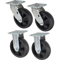 Jeu de roulettes, Fixe/Pivotant, 6" (152,4 mm), Nylon, 2400 lb (1089 kg) Seagulf Marine Industries Inc.