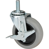 Roulette &agrave; tige, Pivotant avec frein, Diam&egrave;tre 3" (76 mm), Capacit&eacute; 80 lb (36 kg) Seagulf Marine Industries Inc.