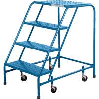 CSA Rolling Step Ladder, 4 Steps, 22" Step Width, 37" Platform Height, Steel Seagulf Marine Industries Inc.