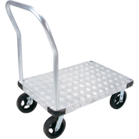 Aluminum Platform Truck, 24" W x 36" L, 2000 lbs. Cap., Mold-on Rubber Wheels Seagulf Marine Industries Inc.