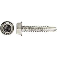 100-Piece Drill-X&reg; Hex HD Tapping Screws, #12 Dia., 1-1/4" L, Zinc Plated Seagulf Marine Industries Inc.