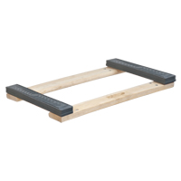 Cadre de socle roulant en bois dur &agrave; bouts avec caoutchouc, Cadre en Bois, 18" la x 24" p x 2,5" h, Capacit&eacute; de 900 lb Seagulf Marine Industries Inc.