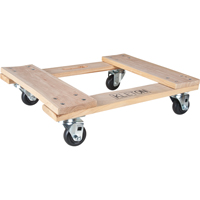 Hardwood Dolly, Polyolefin Wheels, 1000 lbs. Capacity, 18" W x 24" D x 7" H Seagulf Marine Industries Inc.