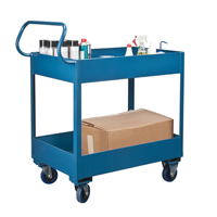 Deep Lipped Service Cart, 2 Tiers, 24" W x 47" H x 36" D, 1200 lbs. Capacity Seagulf Marine Industries Inc.