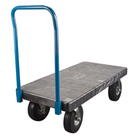 Plastic Platform Truck, 48" L x 24" W, 1200 lbs. Cap., Pneumatic Wheels Seagulf Marine Industries Inc.