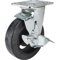 Roulette moul&eacute;, Pivotant avec frein, 6" (152,4 mm), Caoutchouc, 550 lb (249 kg) Seagulf Marine Industries Inc.
