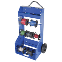 Portable Wire Reel Caddy, Steel, 4 Rod, 29" W x 47-5/16" H x 21-7/8" D, 300 lbs. Capacity Seagulf Marine Industries Inc.