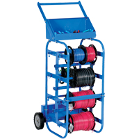 Portable Wire Reel Caddy, Steel, 11 Rod, 19-1/2" W x 43-1/4" H x 17-1/2" D, 150 lbs. Capacity Seagulf Marine Industries Inc.