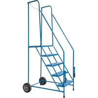 Trailer Access Rolling Ladder with Rails, 4 Steps, 22" Step Width, 37" Platform Height, Steel Seagulf Marine Industries Inc.