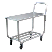 Chariot en aluminium &agrave; plateforme tubulaire, 700 lb Capacit&eacute;, Aluminium, 19" la x 42" ha x 46" p, Bordure vers le bas Seagulf Marine Industries Inc.