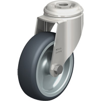 Roulette en &eacute;lastom&egrave;re thermoplastique acier inoxydable, Pivotant, Diam&egrave;tre 4" (102 mm), Capacit&eacute; 240 lb (108 kg) Seagulf Marine Industries Inc.
