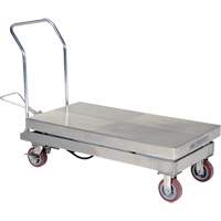 Manual Hydraulic Scissor Lift Table, 47" L x 24" W, Partial Stainless Steel, 2000 lbs. Capacity Seagulf Marine Industries Inc.