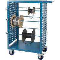 Mobile Wire Spool Cart, Steel, 6 Rod, 21" W x 48" H x 38" D, 1200 lbs. Capacity Seagulf Marine Industries Inc.