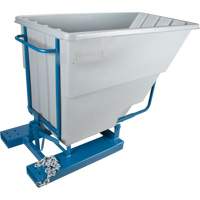 Self-Dumping Hopper, Polyethylene, 1-1/10 cu.yd, Grey Seagulf Marine Industries Inc.
