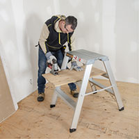 Portable Work-Stand Saw Horse, Aluminum Frame, 12-1/4" D x 36" H Seagulf Marine Industries Inc.