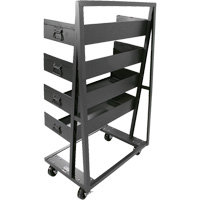 Single-Sided Heavy Duty A-Frame Cart with 4 Large Trays, 38" x 25" x 63", 2500 lbs. Capacity Seagulf Marine Industries Inc.