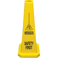 "Safety First" Lamba Traffic Cones, English with Pictogram Seagulf Marine Industries Inc.