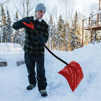 Yukon Snow Shovel, Polypropylene Blade, 18" Wide, Ergonomic D-Grip Handle Seagulf Marine Industries Inc.