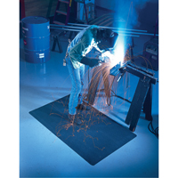 Tapis WeldSafe No 447, Caoutchouc, 75' lo, 2' la x 9/16" &eacute;pais, Noir Seagulf Marine Industries Inc.