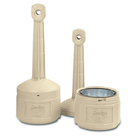 Smokers Cease-Fire&reg; Cigarette Butt Receptacle, Free-Standing, Plastic, 4 US gal. Capacity, 38-1/2" Height Seagulf Marine Industries Inc.