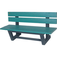 Bancs de parc d'ext&eacute;rieur, Plastique recycl&eacute;, 72" lo x 23-3/16" la x 29-13/16" h, Vert Seagulf Marine Industries Inc.