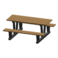 Recycled Plastic Outdoor Picnic Tables, 72" L x 60-5/16" W, Redwood Seagulf Marine Industries Inc.
