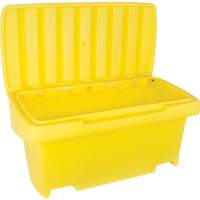 Heavy-Duty Outdoor Salt and Sand Storage Container, 24" x 48" x 24", 10 cu. Ft., Yellow Seagulf Marine Industries Inc.