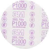 Hookit Finishing Film Disc, 6" Dia., P1000 Grit, Aluminum Oxide, Film Seagulf Marine Industries Inc.