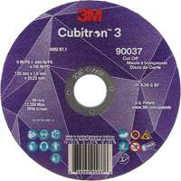 Cubitron 3 Cut-Off Wheel, 5" x 0.045", 7/8" Arbor, Type 1, Ceramic, 12250 RPM Seagulf Marine Industries Inc.