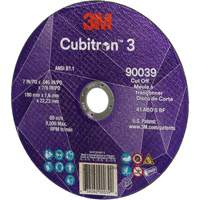 Cubitron 3 Cut-Off Wheel, 7" x 0.09", 7/8" Arbor, Type T27, Ceramic, 8500 RPM Seagulf Marine Industries Inc.